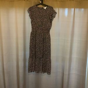 Floral Black and Pink Dress